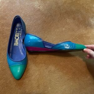 Vintage 80’s Timothy’s multicolor ballet flats size 7N